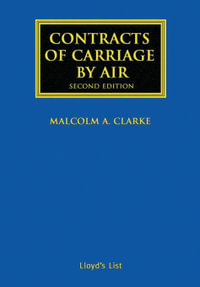 Contracts of Carriage by Air : Maritime and Transport Law Library - Malcolm Clarke