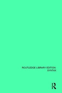 Theory of Complementation in English Syntax : Routledge Library Editions: Syntax - Joan Bresnan