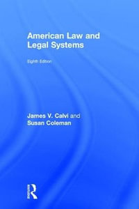 American Law and Legal Systems - James V. Calvi