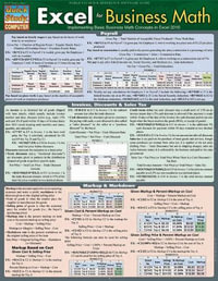 Excel For Business Math : Quick Study - Ravi Behara