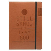 Christian Art Gifts Tan Faux Leather Journal, Be Still and Know - Psalm 46 : 10, Flexcover Inspirational Notebook W/Elastic Closure 160 Lined Pages W/Sc - Christian Art Gifts