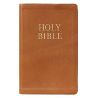 KJV Giant Print Bible Two-Tone Butterscotch Full Grain Leather - Christian Art Gifts