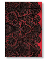 Rouge Boudoir - Mini Address Book : Hardcover - Elastic Band - 120 GSM - 128 Pages - Paperblanks