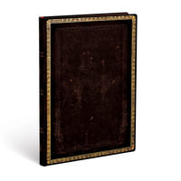 Black Moroccan - Midi Lined Notebook : Flexi Cover - No Closure - 100 GSM - 176 Pages - Paperblanks