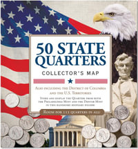 50 State Quarters Collector's Map : Including the District of Columbia and the Us Territories - Peter Pauper Press