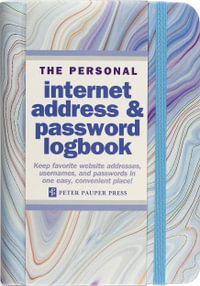 Blue Agate : The Personal Internet Address & Password Logbook (removable cover band for security) : Hardcover - Peter Pauper Press