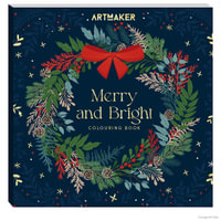 Art Maker Merry and Bright Colouring Book : Square Colouring - Hinkler Pty Ltd