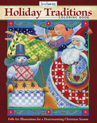 Jim Shore Holiday Traditions - Adult Coloring Book : Folk-Art Illustrations for a Heartwarming Christmas Season (Design Originals) Snowy Villages, Horse-Drawn Carriages, Santa, the Three Wise Men, and More - Jim Shore