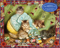 Cynthia Hart's Victoriana Cats: Sewing with Kittens : 1000-Piece Jigsaw Puzzle - Cynthia Hart