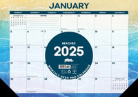 Beaches 2025 17 X 12 Small Monthly Deskpad - Willow Creek Press