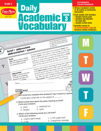 Daily Academic Vocabulary, Grade 3 Teacher Edition : Daily Academic Vocabulary - Evan-Moor Educational Publishers