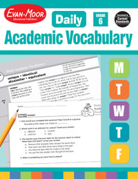 Daily Academic Vocabulary, Grade 6 Teacher Edition : Daily Academic Vocabulary - Evan-Moor Educational Publishers