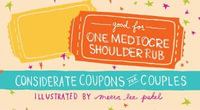 Good For One Mediocre Shoulder Rub : Considerate Coupons for Couples - Meera Lee Patel