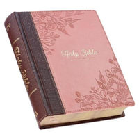 KJV Note-Taking Bible Two-Tone Pink/Brown Floral Faux Leather - Christian Art Gifts