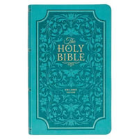 KJV Giant Print Bible Teal Faux Leather - Christian Art Gifts