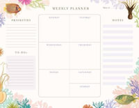 Art of Nature : Under the Sea Weekly Planner Notepad - Insight Editions