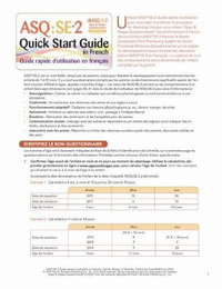 Ages & Stages Questionnaires: Social-Emotional (ASQ: SE-2) Quick Start Gu : ide French Version - Jane Squires