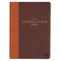 The Spiritual Growth Bible Brown & Tan Faux Leather - Christian Art Gifts