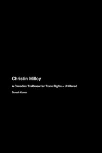 Christin Milloy : A Canadian Trailblazer for Trans Rights - Unfiltered - Suresh Kumar