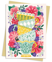 Jenny Zemanek: Teacups Greeting Card Pack : Pack of 6 - Flame Tree Studio