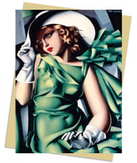 Tamara de Lempicka: Young Lady with Gloves, 1930 Greeting Card Pack : Pack of 6 - Flame Tree Studio