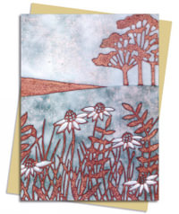 Janine Partington : Copper Foil Meadow Scene Greeting Card Pack: Pack of 6 - Flame Tree Studio