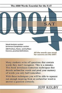 SAT 4000 : The 4000 Words Essential for the SAT - TBD