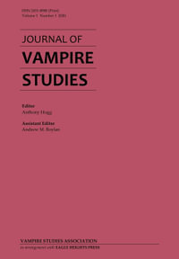 Journal of Vampire Studies : Vol. 1, No. 1 (2020) - Anthony Hogg