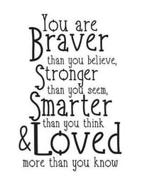 You Are Braver Than You Believe Stronger Then You Seem Smarter Than You Think Loved More Than You Know Strength Quote Journal 110 Unlined Pages 8 5x11 In Quote Journal To Write In