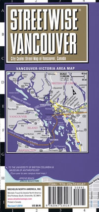 Streetwise Vancouver Map - Laminated City Center Street Map of Vancouver, Canada : City Plans - Michelin