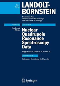 Substances Containing C10H16...Zn : Supplement to III/39 - Nabuo Nakamura