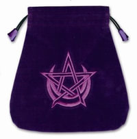 Wicca : Velvet Tarot Card Deck Bag - Scarabeo Lo