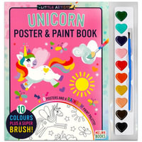 Poster & Paint Book: Unicorn : Poster Paint Book - Melon Books