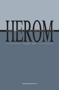 Herom : Journal on Hellenistic and Roman Material Culture - Jeroen Poblome