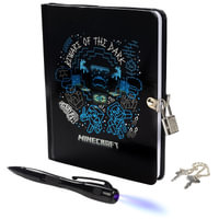 Minecraft: Beware of the Dark Lock & Key Diary : Notebook Journal Includes Ballpoint Pen with Magic UV Light to Reveal Hidden Video Game Objects - Insights