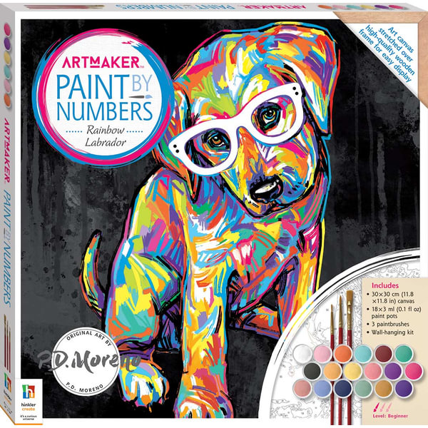 Art Maker Paint by Numbers Canvas Rainbow Lion - Books - Adult Colouring -  Adults - Hinkler