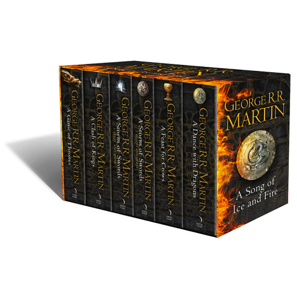 George R. R. Martin's A Game of Thrones Leather-Cloth Boxed Set (Song of  Ice and Fire Series): A Game of Thrones, A Clash of Kings, A Storm of  Swords, A Feast for