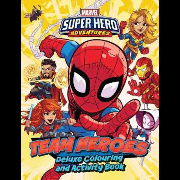 Marvel Superhero Adventures Team Heroes Deluxe Colouring Book Marvel Superhero Adventures By Lake Press 9780655210771 Booktopia