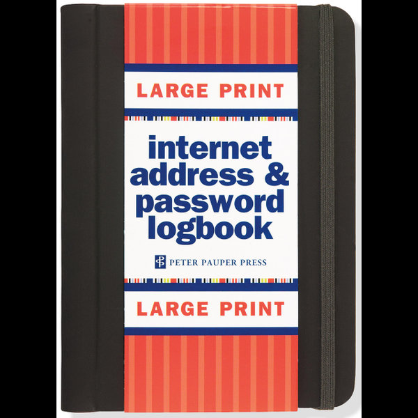 Large Print Internet Address Password Logbook Removable Cover Band For Security Hardcover By Peter Pauper Press 9781441321701 Booktopia