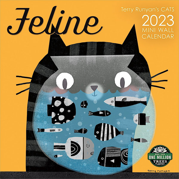 Feline - 2023 Mini Wall Calendar by Amber Lotus | 9781631368516