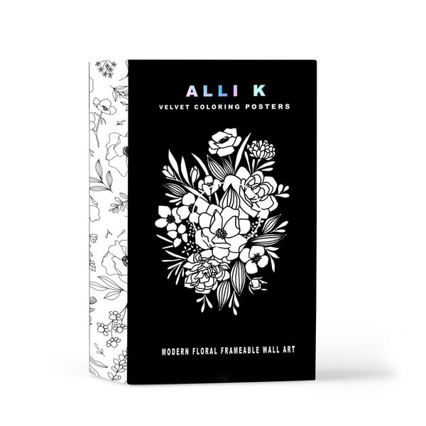 Velvet Coloring Posters, MODERN FLORAL FRAMEABLE WALL ART, Alli Koch