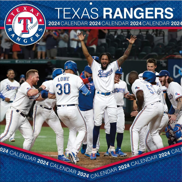 Texas Rangers 2023 12x12 Team Wall Calendar