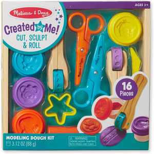 Cut, Sculpt, and Roll Clay Play Set : With 8 Tools and 4 Colors of Modeling Dough  - Melissa & Doug