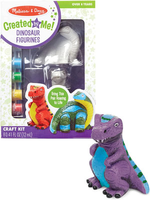 Decorate-Your-Own Dinosaur Figurines Craft Kit : Paint 2 Solid-Resin Dinosaurs - Melissa & Doug