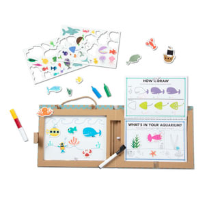 Play, Draw, Create Reusable Drawing & Magnet Kit - Ocean  : Natural Play - Melissa & Doug