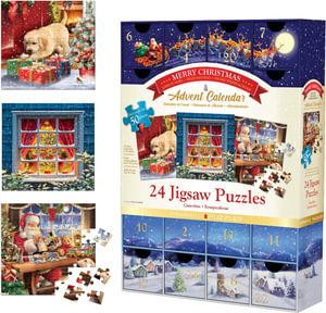 Merry Christmas: Advent Calendar - 24 Surprise Jigsaw Puzzles - Eurographics