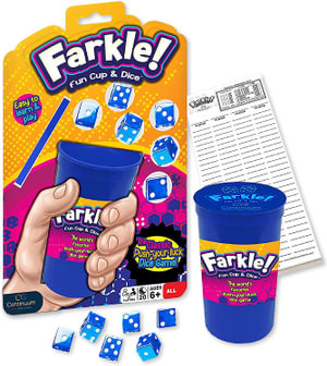 Farkle! Fun Cup & Dice : The Worlds Favoite Classic Push Your Luck Dice Game - Continuum Games