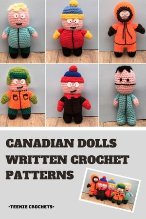 Southpark - Written Crochet Patterns : Written Crochet Patterns - Teenie Crochets