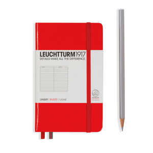 Notebook Pocket A6 Hardcover Lined - Red  : Leuchtturm1917 - Leuchtturm1917