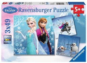 Disney Frozen Winter Adventures - Kids Puzzle Set : 3 X 49 Piece Jigsaw Puzzles - Ravensburger Puzzles